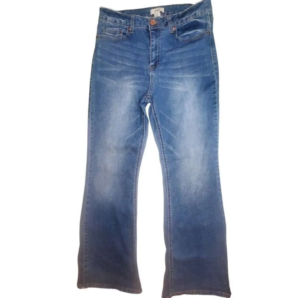 Forever 21 Premium Jeans Women's Size 30 Blue Denim Flare Medium Wash
